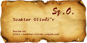 Szakter Olivér névjegykártya